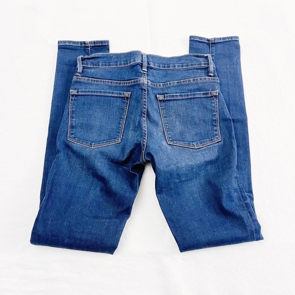 Frame Le skinny de Jeanne Crop Med Wash Jeans SZ26 (Dark Wash) - Picture 9 of 9